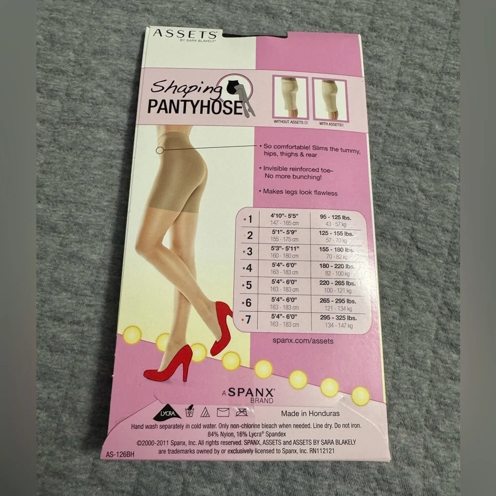 Lot of 2 Assets by Spanx Shaping Pantyhose Black Size 1
